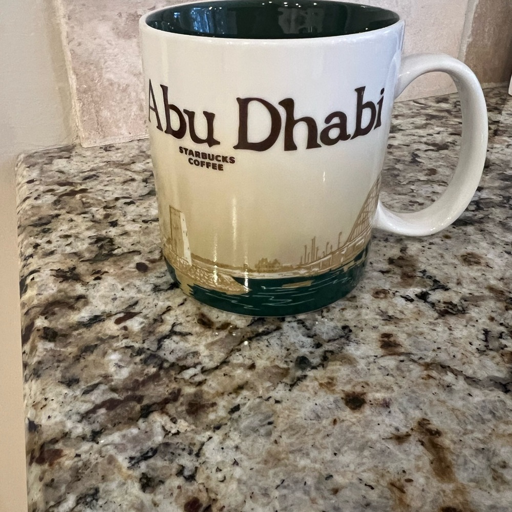 Starbucks Abu Dhabi Mug - Cream and Green
